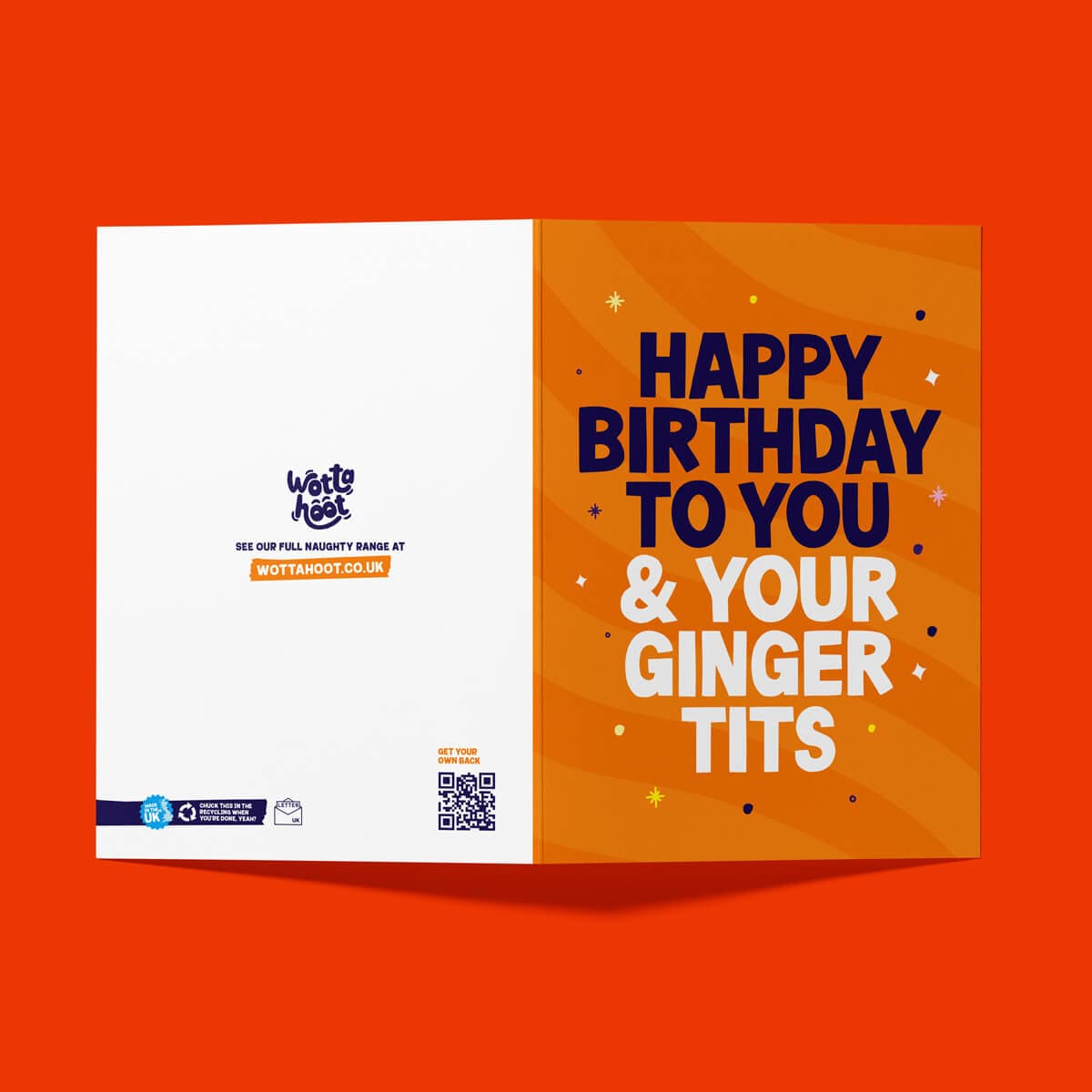 Ginger Birthday Card. Ginger Tits. Ginger Birthday Card for Her