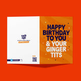 Ginger Birthday Card. Ginger Tits. Ginger Birthday Card for Her