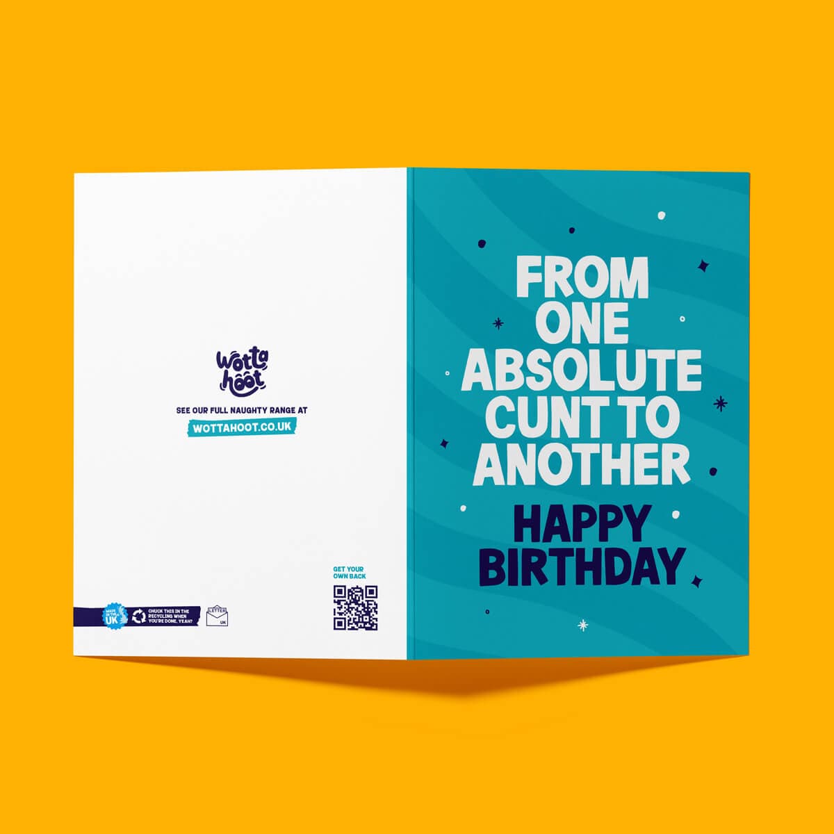 Rude Birthday Card - "One Cunt To Another" Funny