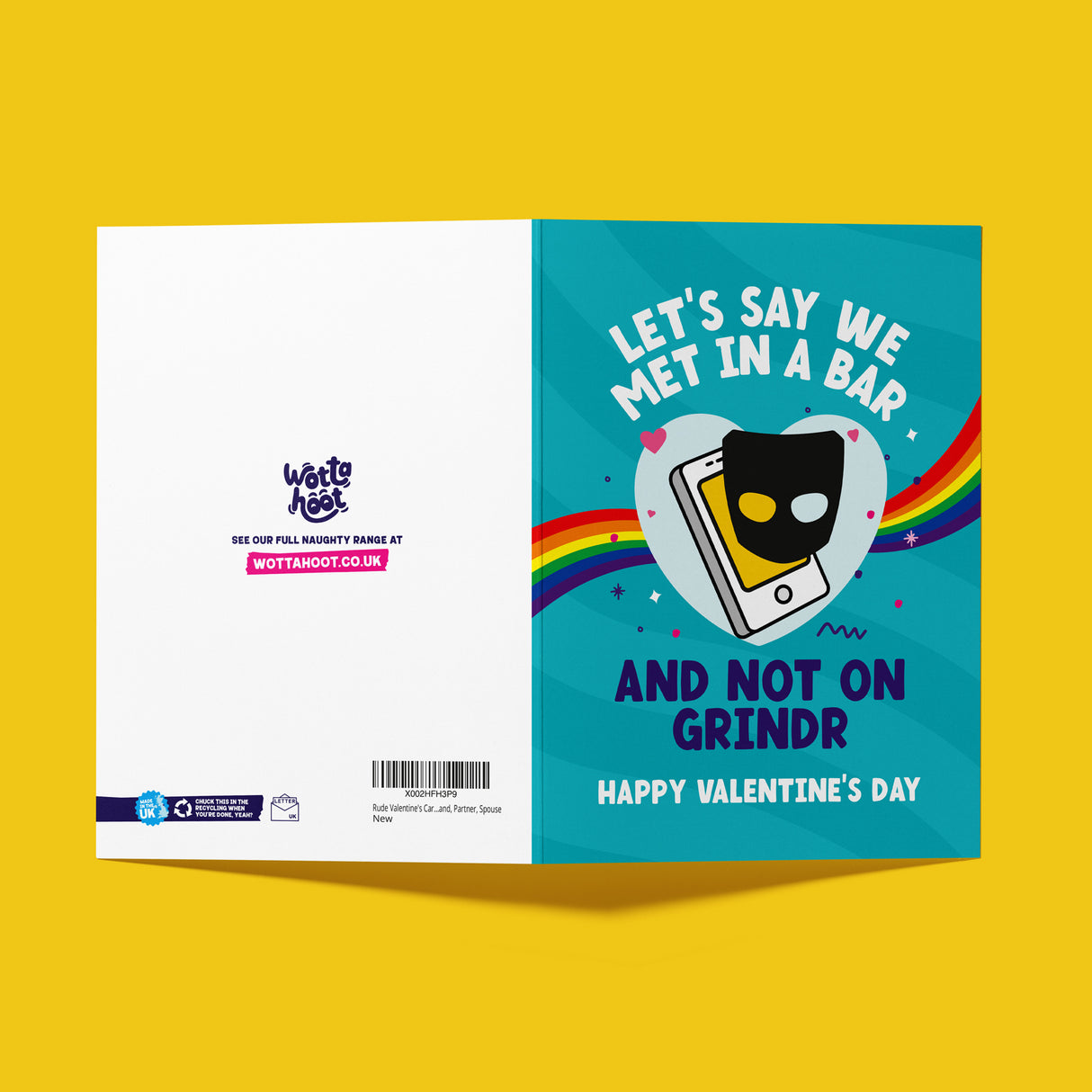 Rude Valentine's Day Card - Gay Grindr