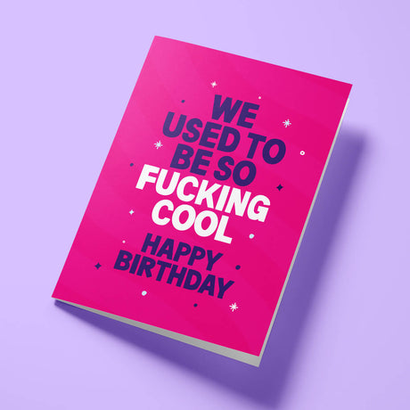 Close-up of the nostalgic friendship text on premium gloss card with pink design