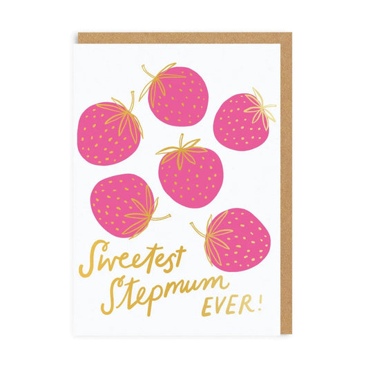 Stepmum Birthday Card text reads "Sweetest Stepmum ever!"